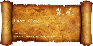 Ugor Alex névjegykártya