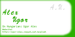 alex ugor business card